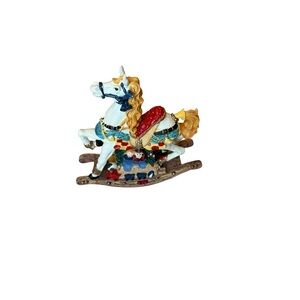 Vintage Decorative Rocking Horse Figurine Christmas Holiday Collectible